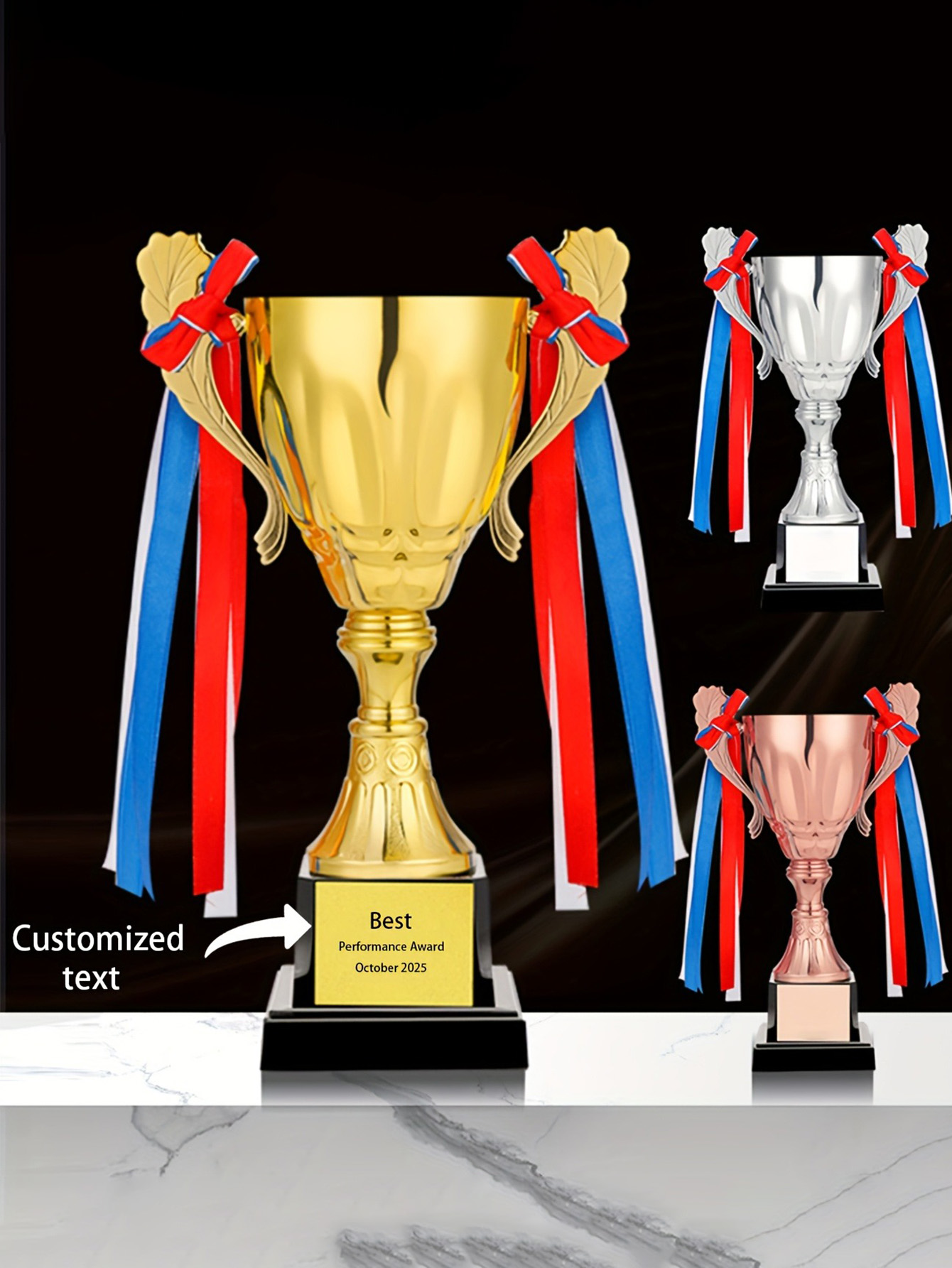 Metal Trophy with Engraving – Personalized Competition Award